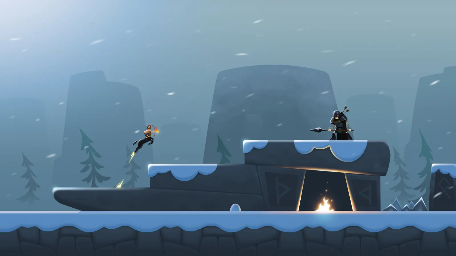 Bronze Hoof snowbound mountain stage