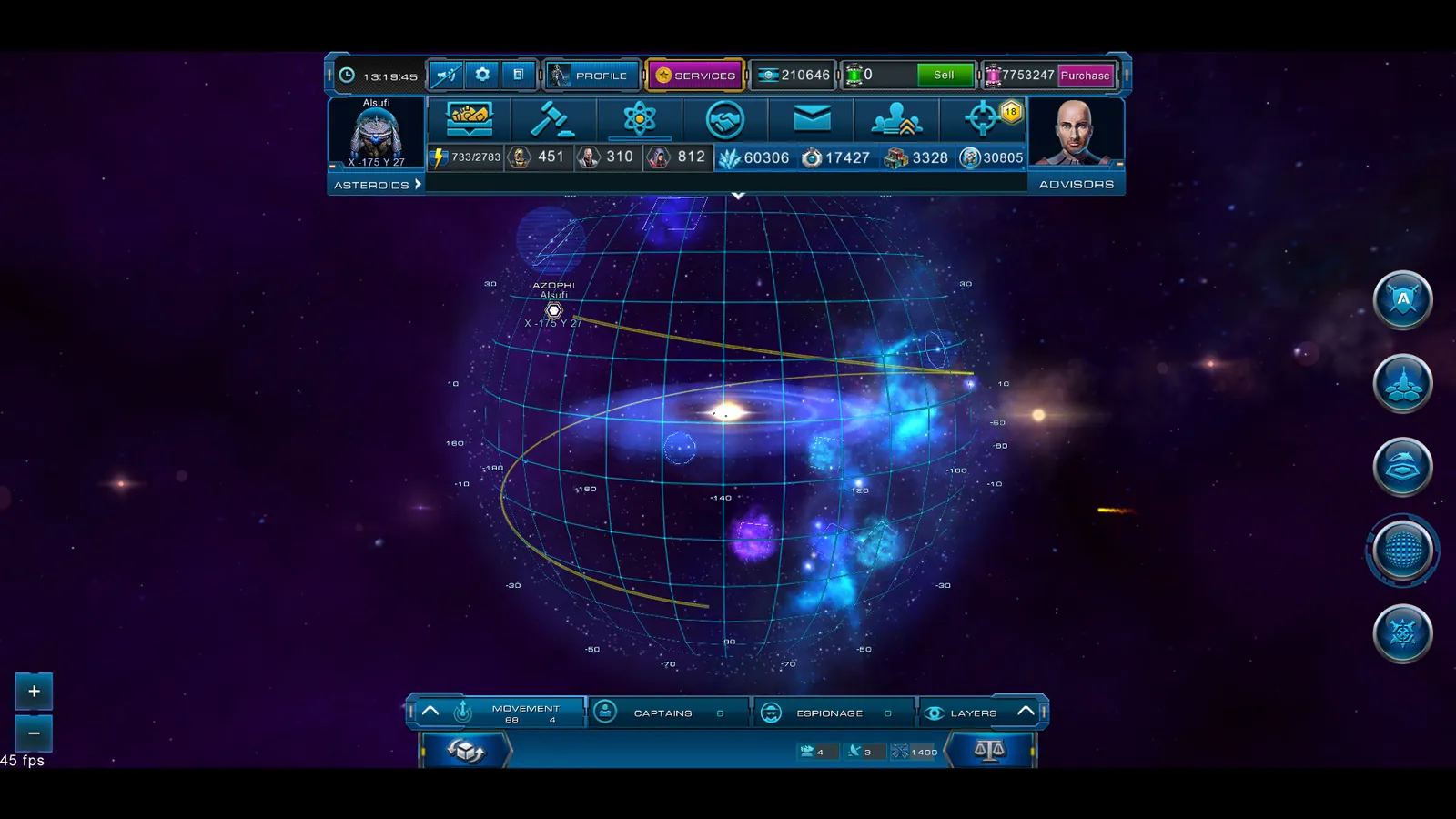 Astro Lords: Oort Cloud orbital map of the cloud