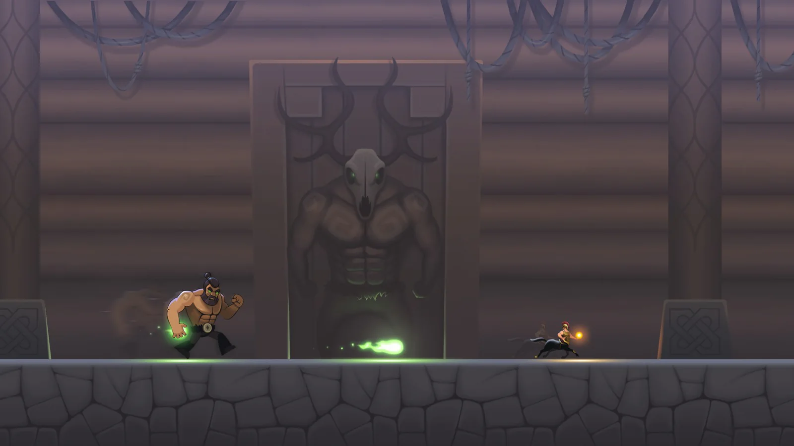 Bronze Hoof boss idol in a dark hall